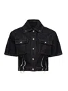 John Richmond Short Sleeves Denim Shirt In Midnight Blue