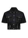 John Richmond Short Denim Shirt In Black