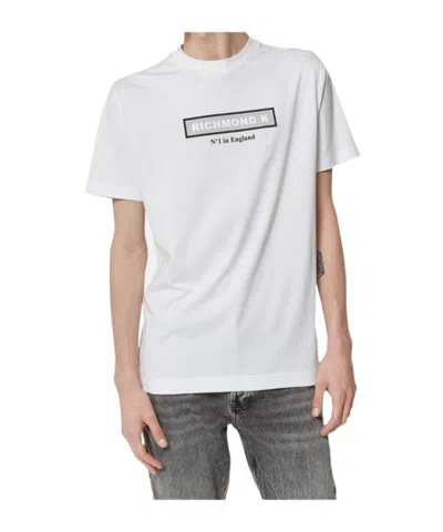 John Richmond Short Sleeve T-shirt In White