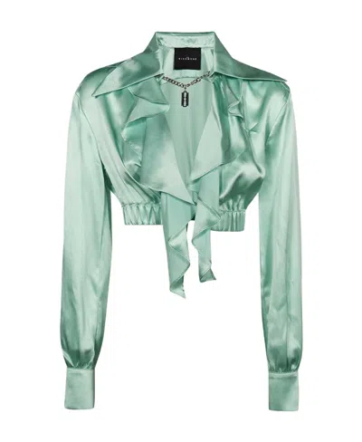 John Richmond Long-sleeved Shirt In Green