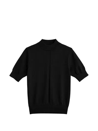 John Richmond Short-sleeve Knitted T-shirt In Black