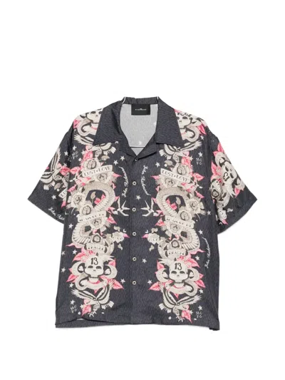 John Richmond Short-sleeve Shirt In Black