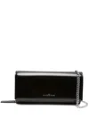 John Richmond Logo-print Clutch Bag In Nero