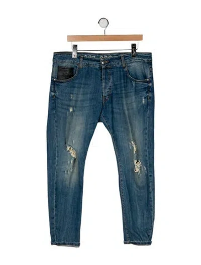 Pre-owned John Richmond Skinny Jeans In Blue