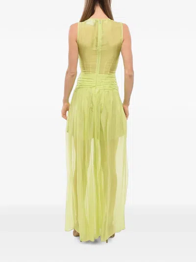 John Richmond Sleeveless Maxi Dress In Yellow