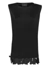 John Richmond Sleeveless Top In Black