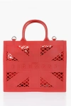 John Richmond Solid Color Cracov Tote Bag With Cut-out Details