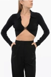 John Richmond Stalag Cropped Cardigan With Metal Application