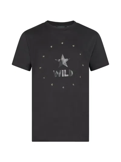 John Richmond Star-print Short-sleeve T-shirt In Black