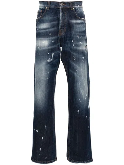 John Richmond Straight-leg Cotton Jeans In Blue