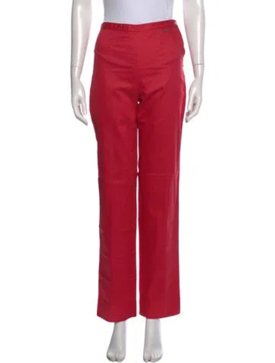 Pre-owned John Richmond Straight Leg Pants In Red
