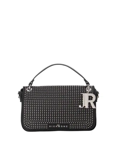 John Richmond Studded Magnetic Shoulder Bag In Negro