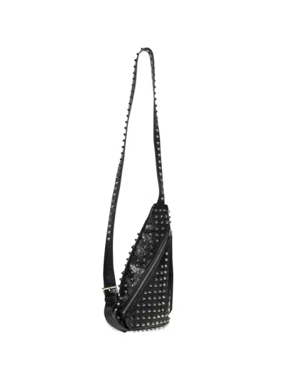 John Richmond Studded Shoulder Bag In Black