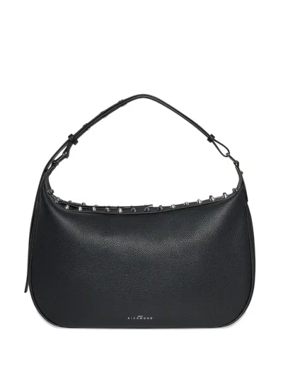 John Richmond Studded Shoulder Bag In Black