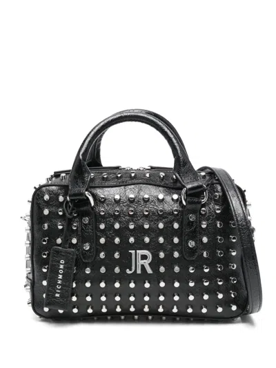 John Richmond Studded Tote Bag In Black