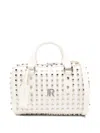 John Richmond Studded Tote Bag In White