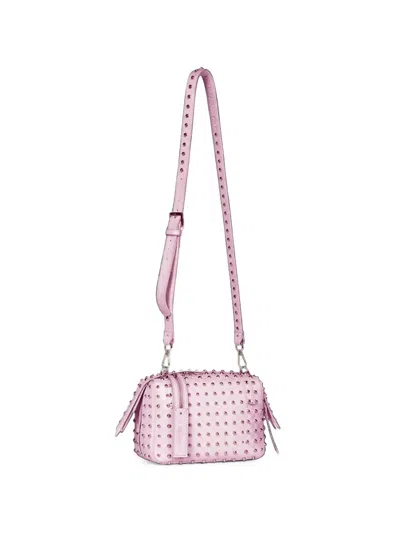 John Richmond Stud-embellished Cross Body Bag In Pink