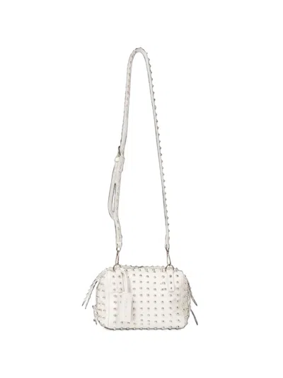John Richmond Stud-embellished Cross Body Bag In White
