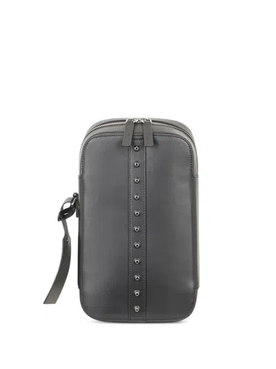 John Richmond Stud-embellished Shoulder Bag In Gray