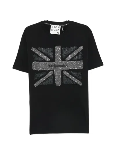 John Richmond Stud-embellishment T-shirt In Black