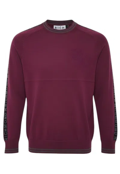 John Richmond Sweater Japor In Burgundy