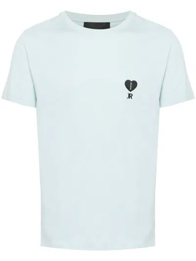 John Richmond T-shirt With Embroidery In Blue