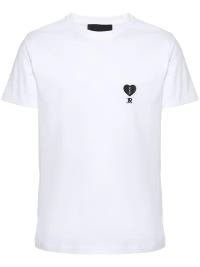 John Richmond T-shirt With Embroidery In White