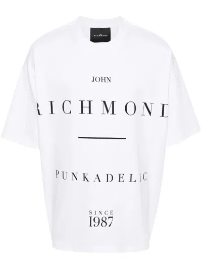 John Richmond T-shirt With Print In White