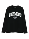 John Richmond Long-sleeved T-shirt With Logo In Black
