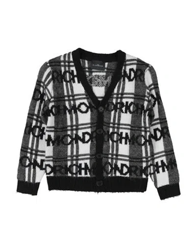 John Richmond Babies'  Toddler Boy Cardigan Charcoal Size 3 Polyester, Acrylic, Wool, Elastane In Black