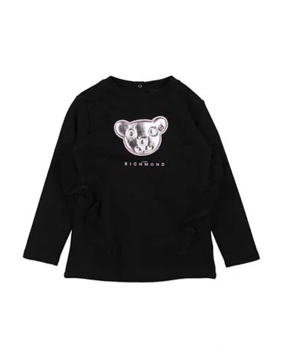 John Richmond Babies'  Toddler Girl Sweatshirt Black Size 3 Cotton, Polyester