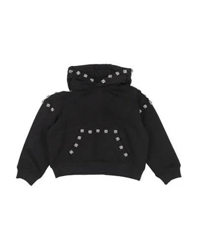 John Richmond Babies'  Toddler Girl Sweatshirt Black Size 5 Cotton, Polyester