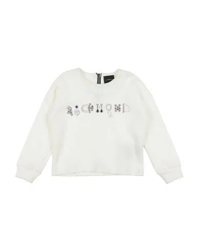 John Richmond Babies'  Toddler Girl Sweatshirt Off White Size 4 Cotton, Elastane