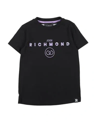 John Richmond Babies'  Toddler Girl T-shirt Black Size 6 Cotton, Elastane