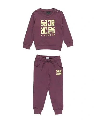 John Richmond Babies'  Toddler Girl Tracksuit Plum Size 3 Cotton, Polyester In Brown