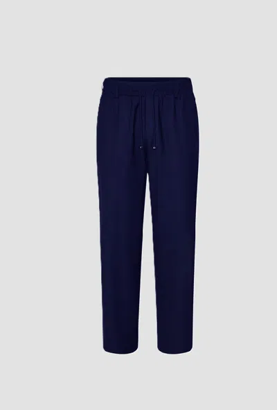 John Richmond Trousers With Coulisse Man Navy Blue In Red