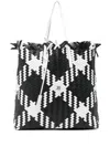 John Richmond Two-tone Tote Bag In Black