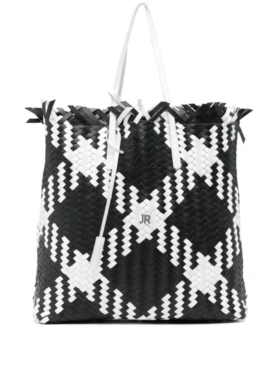 John Richmond Two-tone Tote Bag In Black