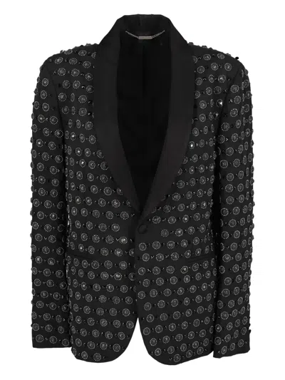 Pre-owned John Richmond Vintage Studded Blazer In Black