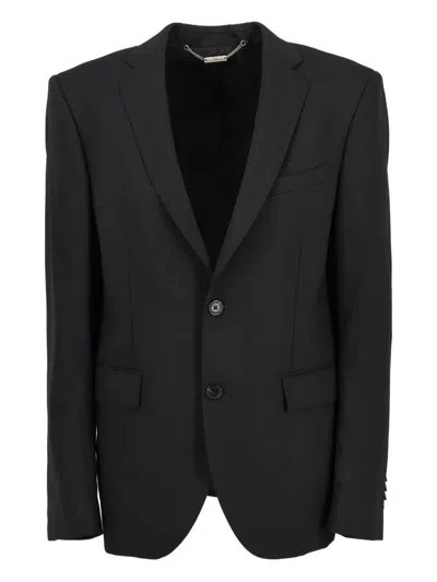 Pre-owned John Richmond Vintage Studded-flag Blazer In Black