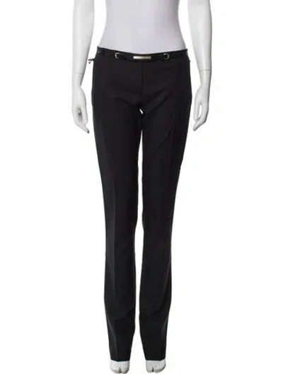 Pre-owned John Richmond Virgin Wool Straight Leg Pants In Gray