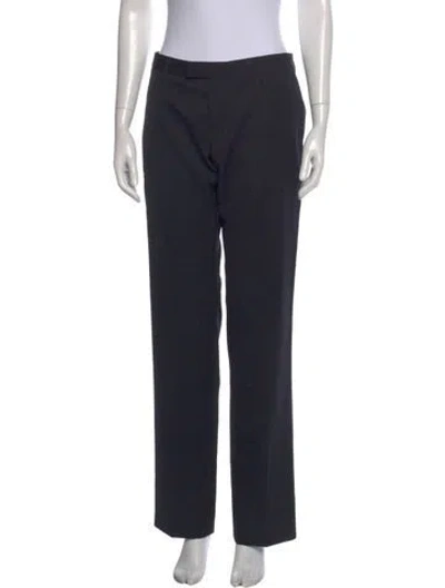 Pre-owned John Richmond Virgin Wool Straight Leg Pants W/ Tags In Black