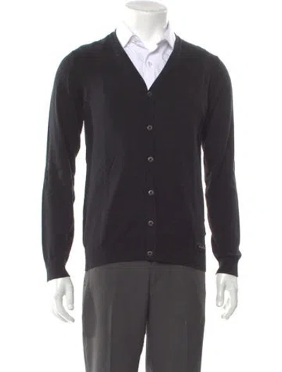 Pre-owned John Richmond V-neck Long Sleeve Cardigan In Gray