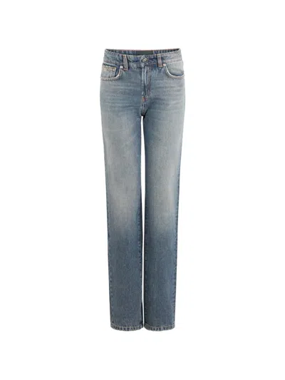John Richmond Washed Straight-leg Jeans In Gray