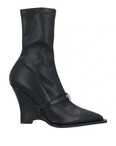 John Richmond Woman Ankle Boots Black Size 8 Textile Fibers