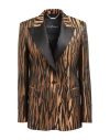 John Richmond Woman Blazer Brown Size 8 Viscose, Polyester