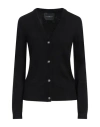 John Richmond Woman Cardigan Black Size L Viscose, Polyester, Polyamide