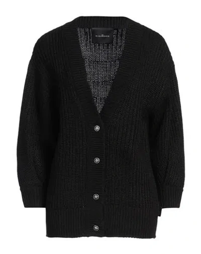 John Richmond Woman Cardigan Black Size Xl Acrylic In Black