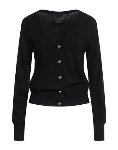 John Richmond Woman Cardigan Black Size Xl Polyester, Nylon, Viscose