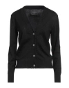 John Richmond Woman Cardigan Black Size Xl Viscose, Nylon, Lurex In Black